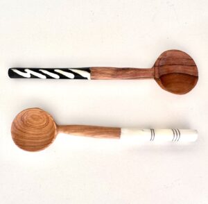 Coffee/Tea Spoon with Etched Bone Handle